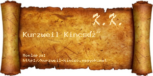 Kurzweil Kincső névjegykártya